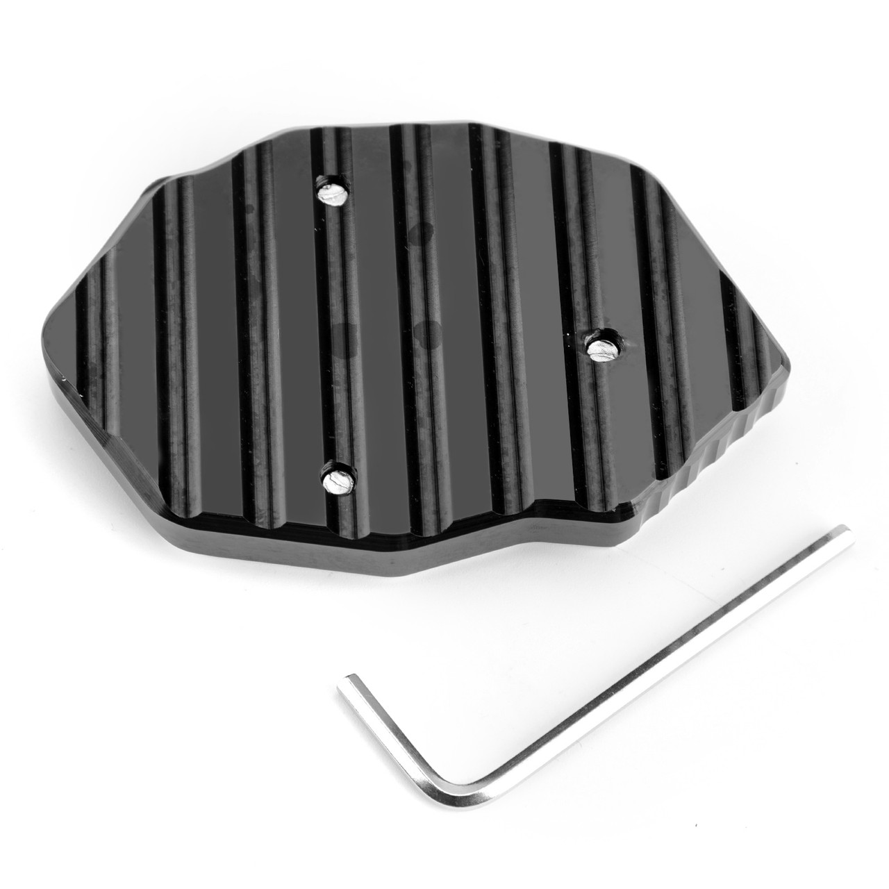 Kickstand side stand extension enlarger pad For KAWASAKI Versys-X300 17-18 Black