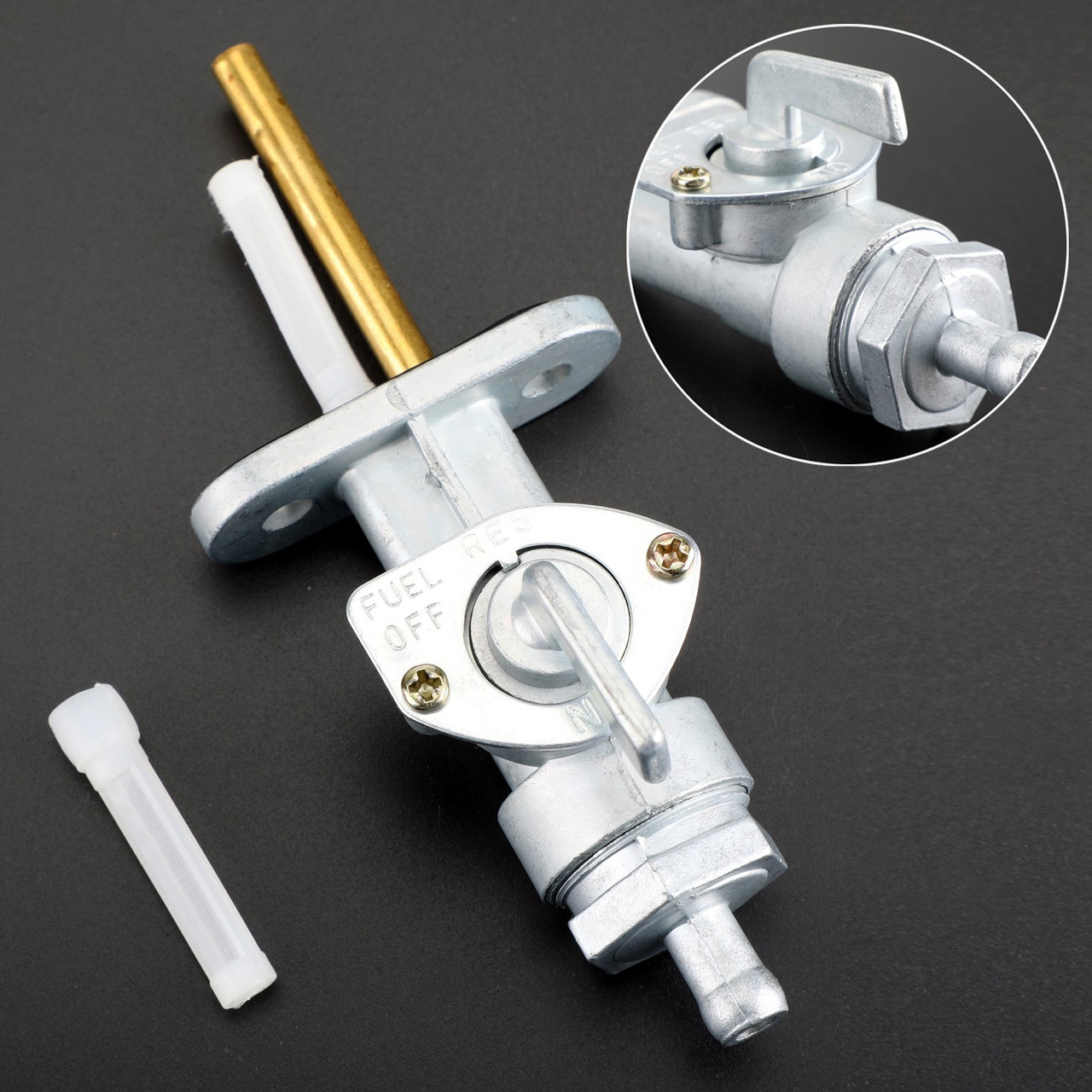 Petcock Fuel Gas Tap Valve For Yamaha DT100 74-83 DT125 75-81 438-24500-01
