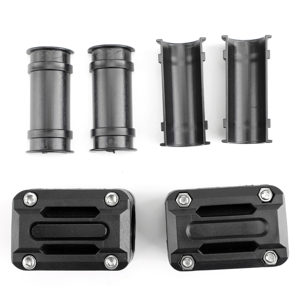 22mm 25mm 28mm Engine Frame Bar Slider Pads Black