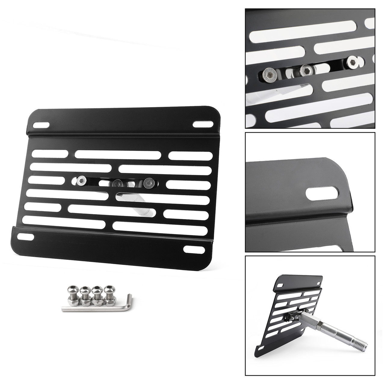 Bumper Tow Hook License Plate Mount Bracket Holder For 14-up Mazda3 Mazda6 13-up Mazda CX-5 16-up MX-5 Miata Black