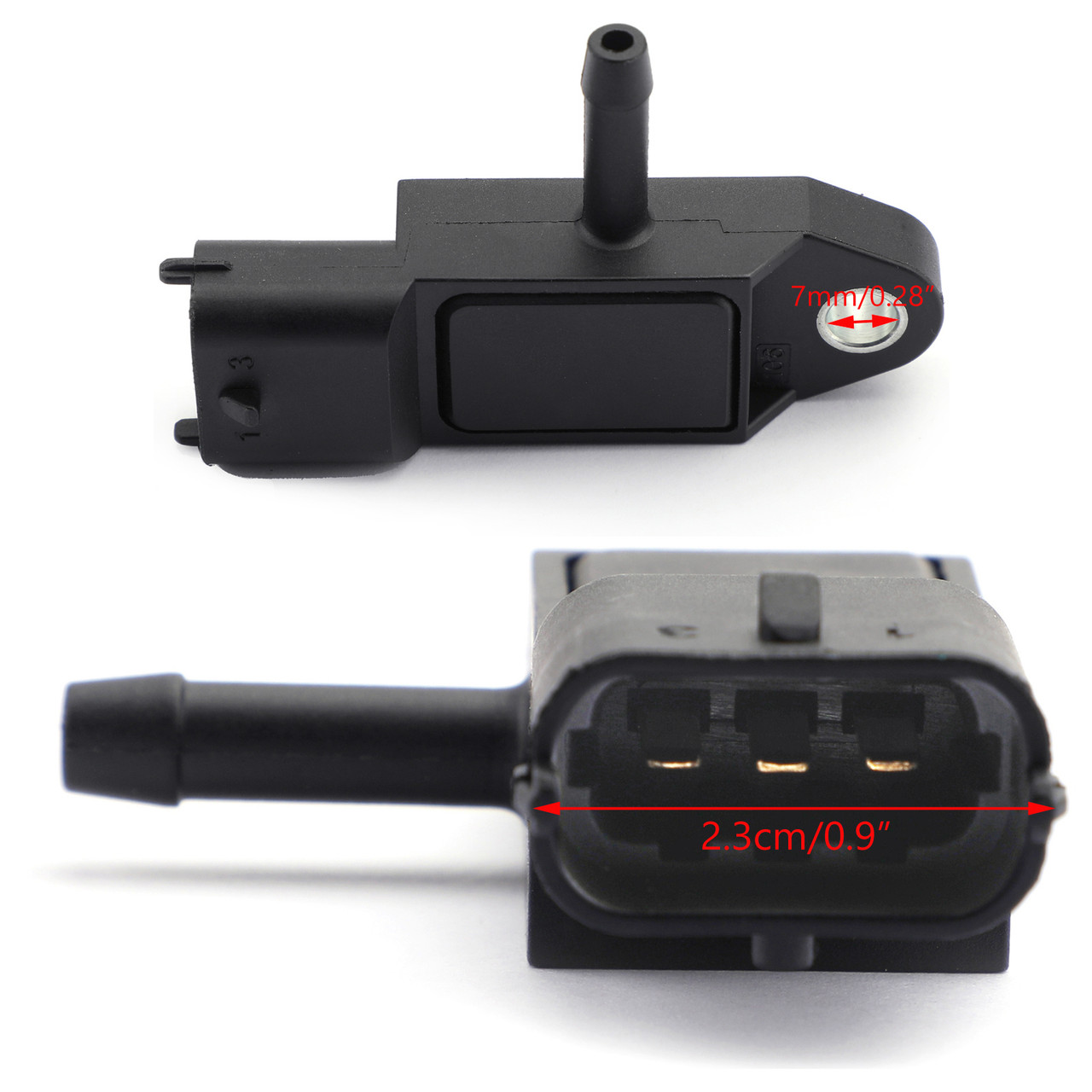 DPF Pressure Sensor For Buick Vauxhall Astra Corsa Insignia Zafira Opel Black