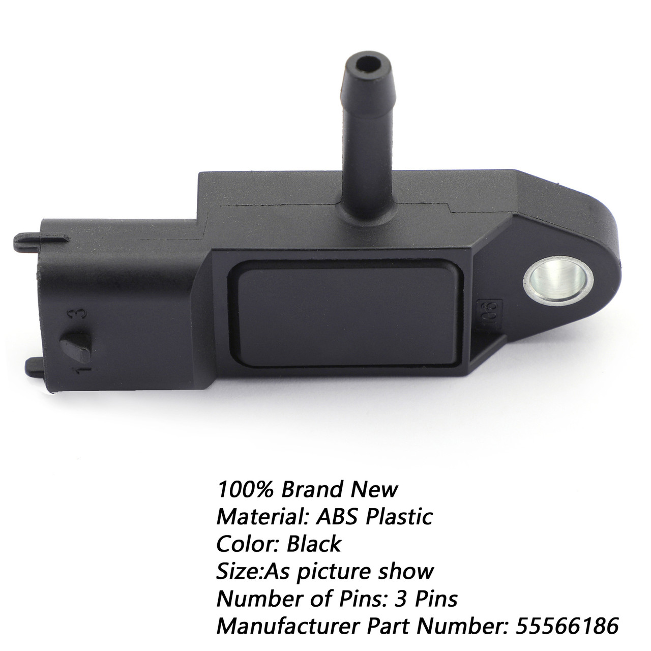 DPF Pressure Sensor For Buick Vauxhall Astra Corsa Insignia Zafira Opel Black