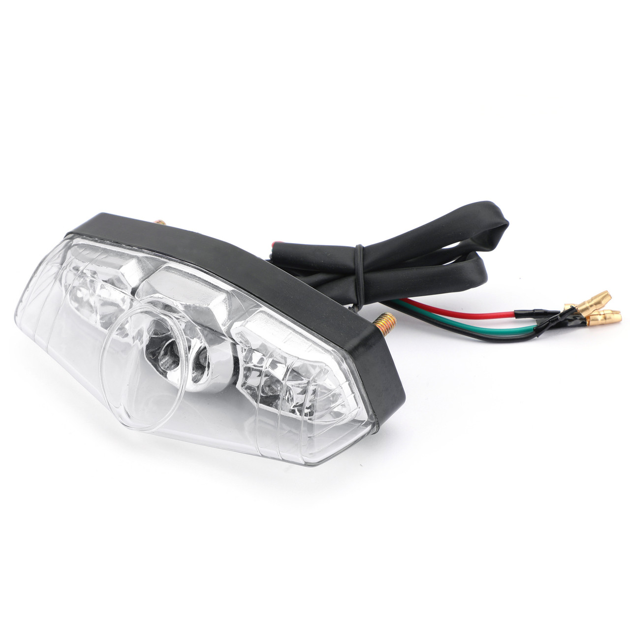 LED Brake Stop Running Rear Tail Light Lamp For Universal Motorcycle Clear