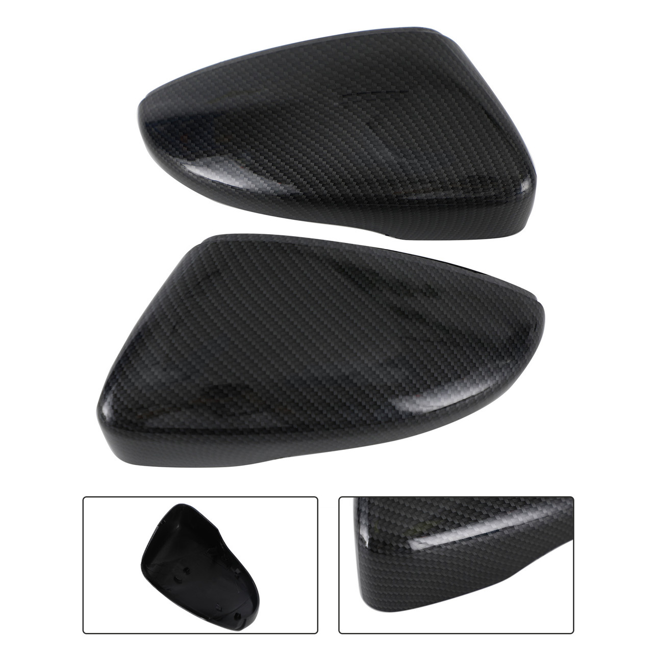 Door Wing Mirror Cover For Beetle 12-18 CC Scirocco 09-17 Eos 09-16 Passat 11-15 Carbon