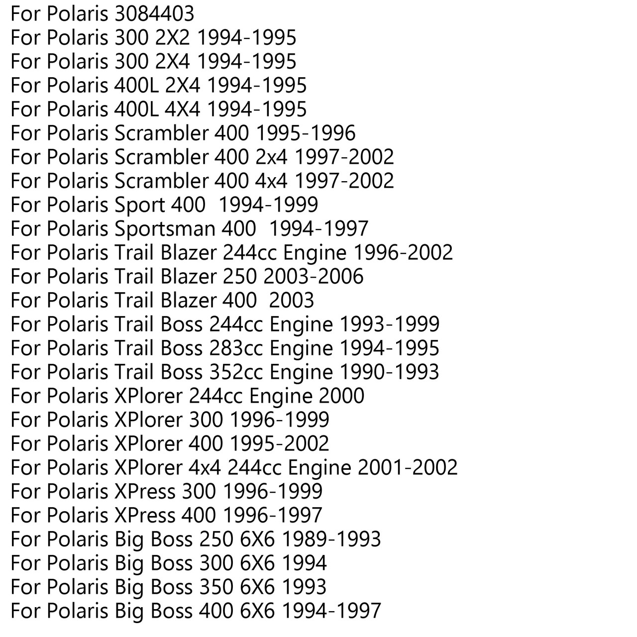 Electric Starter Starting For Polaris 400L 94-95 Scrambler 95-96 Sportsman 400 94-97 Xplorer 300 96-99 Big Boss 250 89-93 400 94-97 Clear