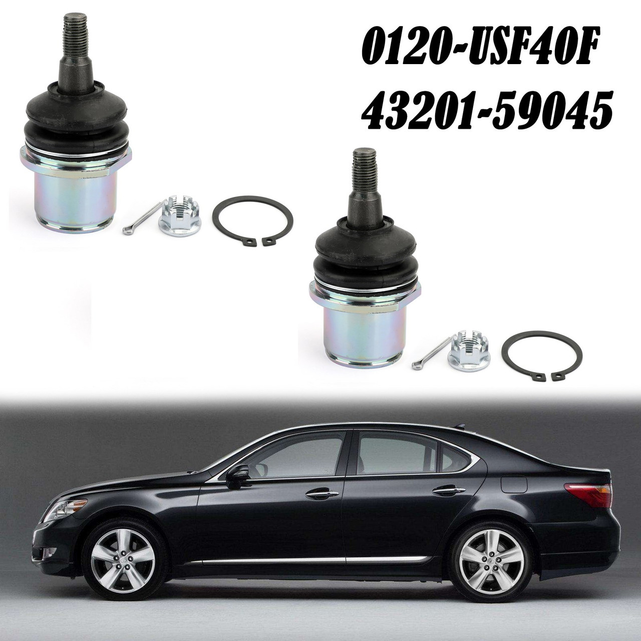 2X Front Lower Knuckle Spindle Ball Joint For Lexus LS460 2WD 4x2
