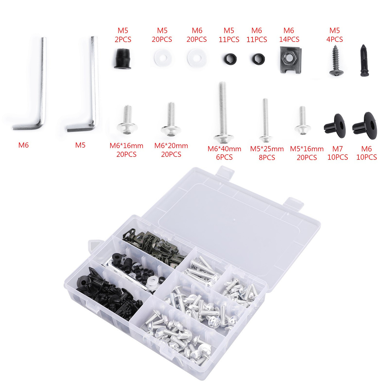 Fairing Bolt Kit Bodywork Screws for Ducati 1098 1198 S 1199 748 749 750 848 900 916 996 998 999 Monster 1100 400 600 695 Multistrada 1000 Streetfighter 848 Silver