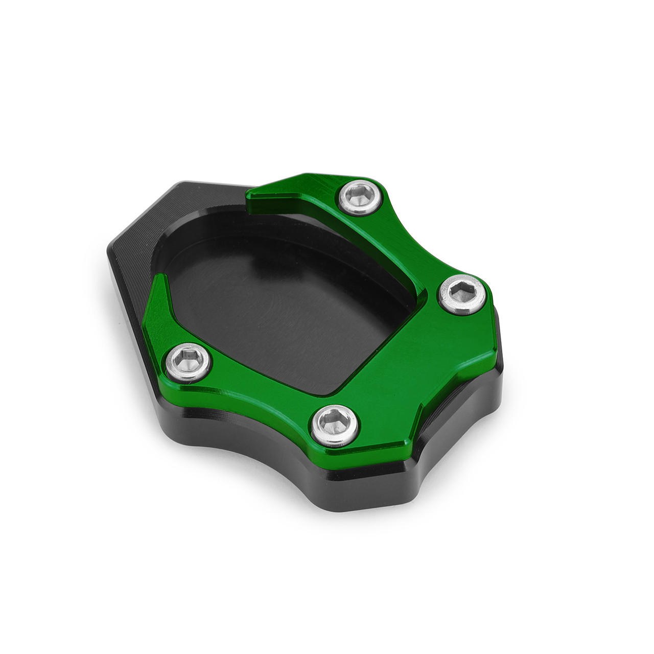 CNC Kickstand Side Stand Plate Extension Pad For Kawasaki Ninja 400 250 18 Green