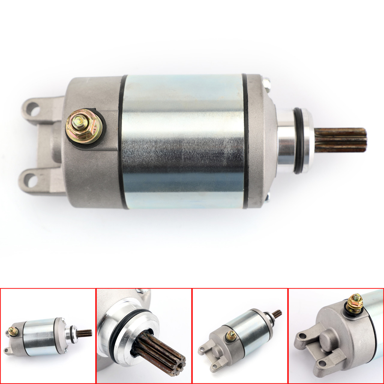 Electric Starter For Suzuki 31100-35F00 31100-33E00 31100-35F90 GSR400 GSR600 06-10 GSXR750 96-05 GSXR600 01-05 Silver