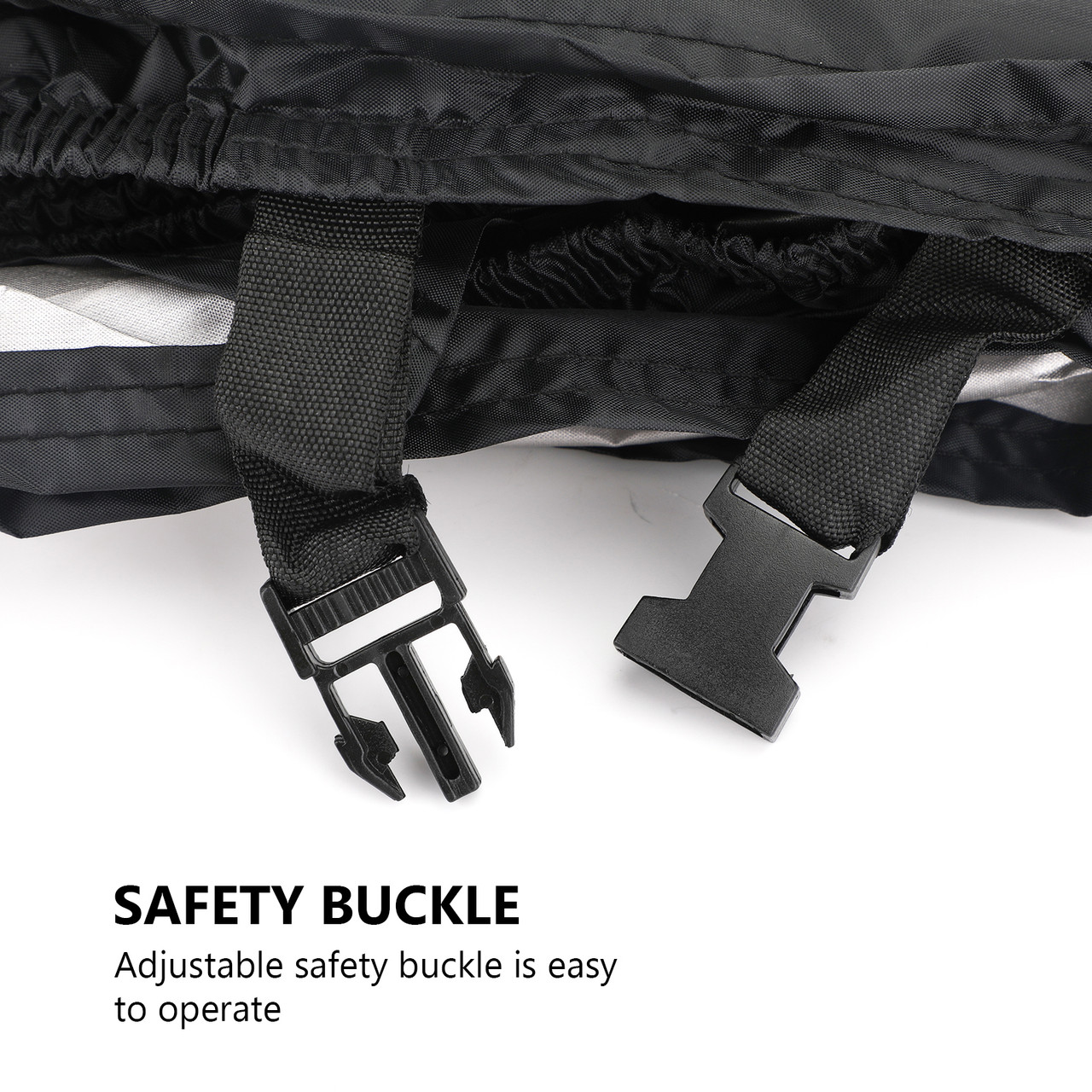 L Size Bike Motorcycle Cover Waterproof Scooter Outdoor Rain Protector Black