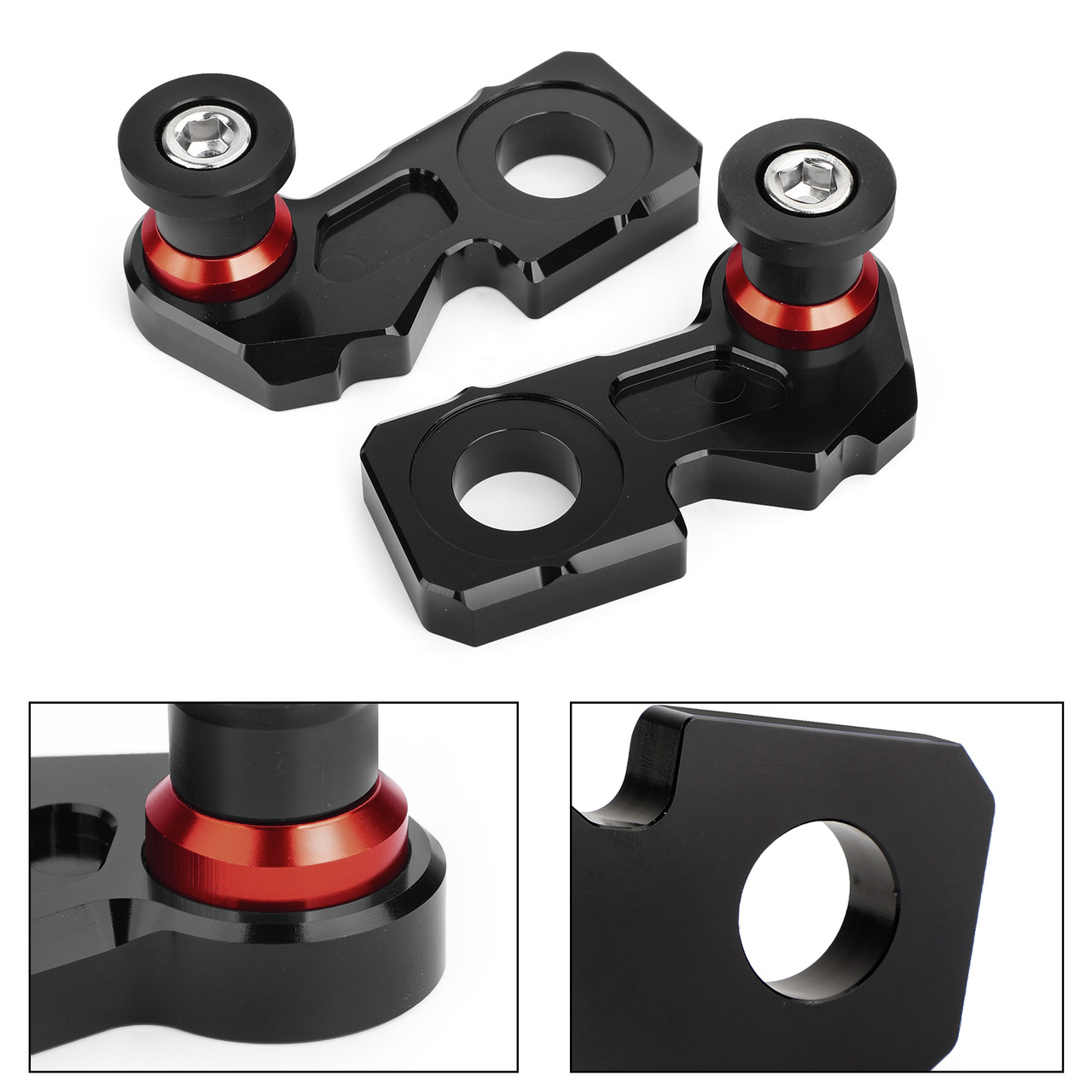 CNC Chain Adjuster Block With Stand Spool For Honda CB650F CBR650F 2014-2018 RED