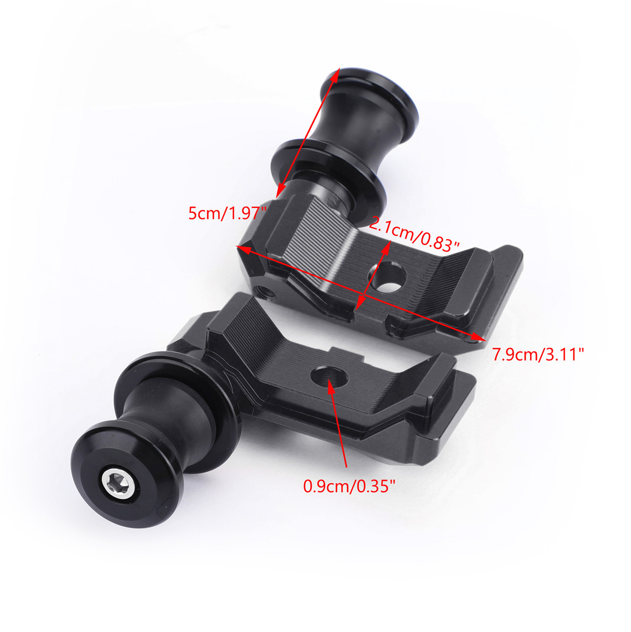 CNC Chain Adjuster Block W/Swingarm Spools Slider For YAMAHA MT-07 FZ-07 14-18 Black