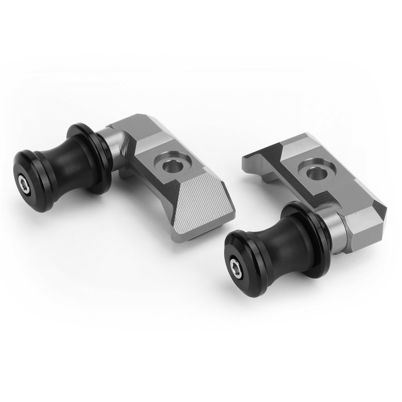 CNC Chain Adjuster Block W/Swingarm Spools Slider For YAMAHA MT-07 FZ-07 14-18 Titanium