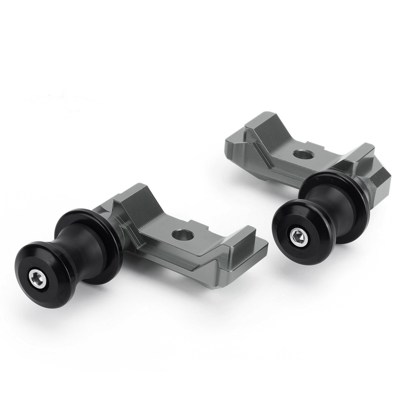 CNC Chain Adjuster Block W/Swingarm Spools Slider For YAMAHA MT-07 FZ-07 14-18 Titanium