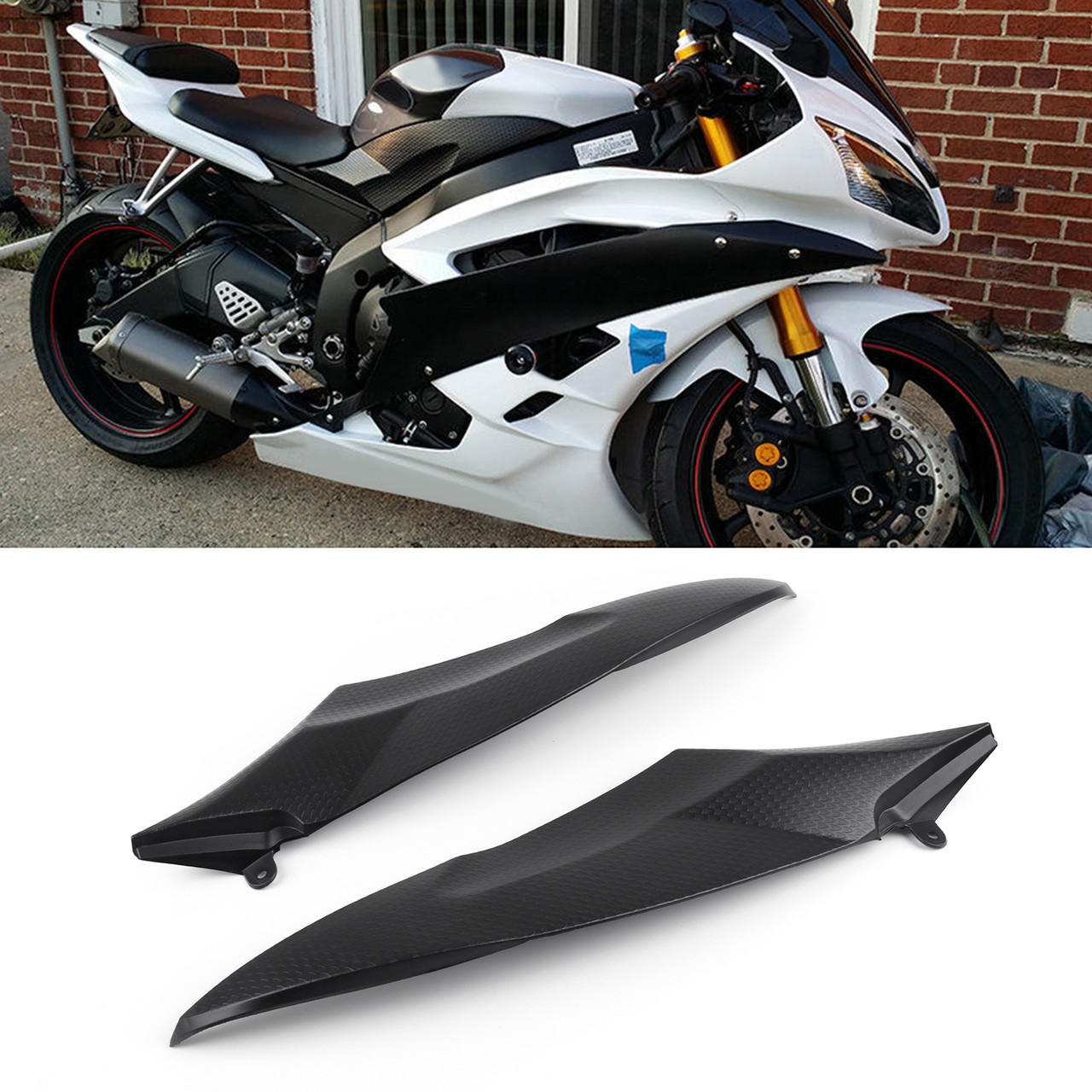 Tank Side Fairing Panel Gas Tank Cover For Yamaha 2006 2007 YZF R6