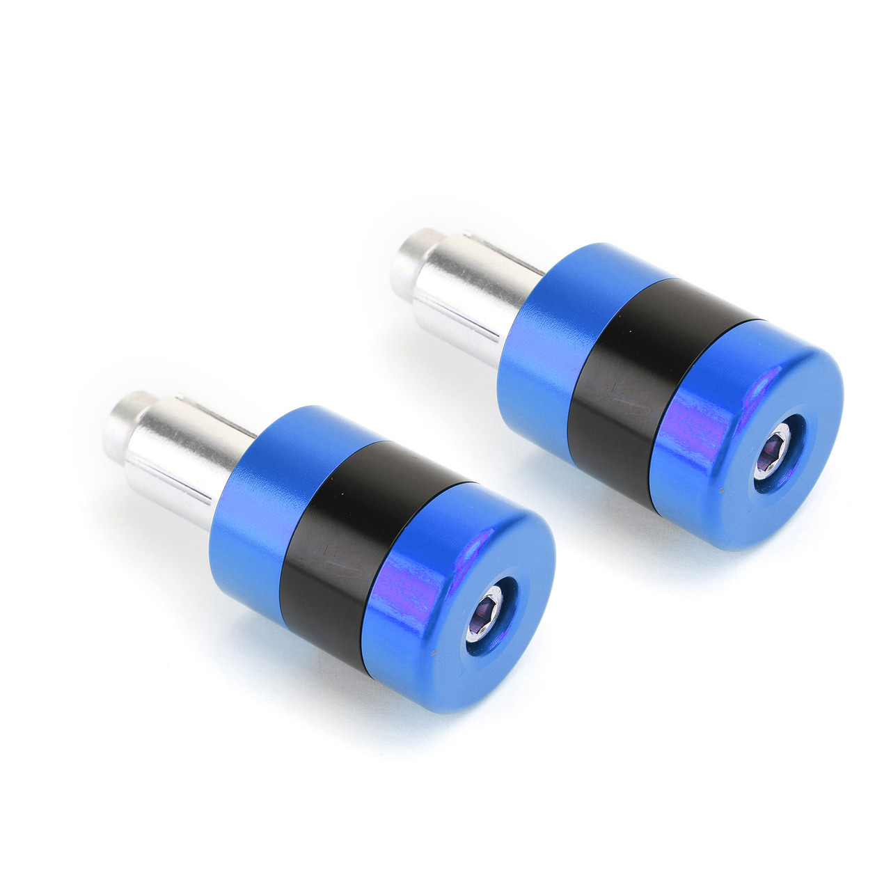 Anti Vibration 7/8" 22mm Handle Bar End Cap M6 / M8 Weight Slider Reducing Blue