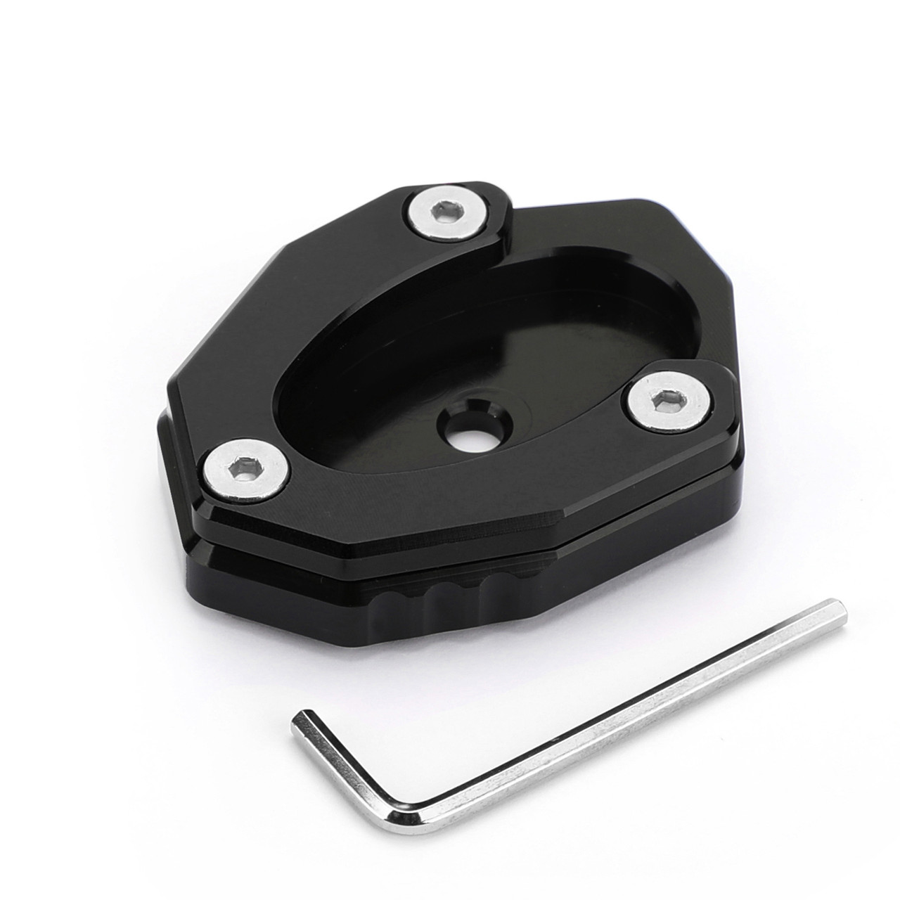 Side Stand Kickstand Pad Extension Plate For KAWASAKI Z900RS CAFE 18-19 Versys 1000 17-18 Black