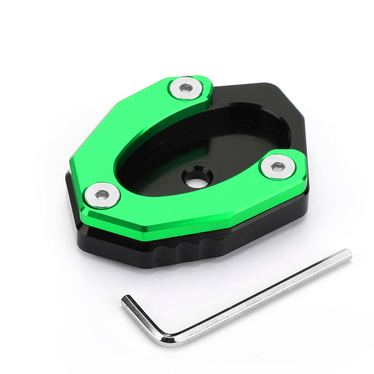 Side Stand Kickstand Pad Extension Plate For KAWASAKI Z650 900 Z1000SX Ninja 1000 Ninja 650R Versys-X 250 Versys-X 300 Versys-X 300 Unban 17-19 Green