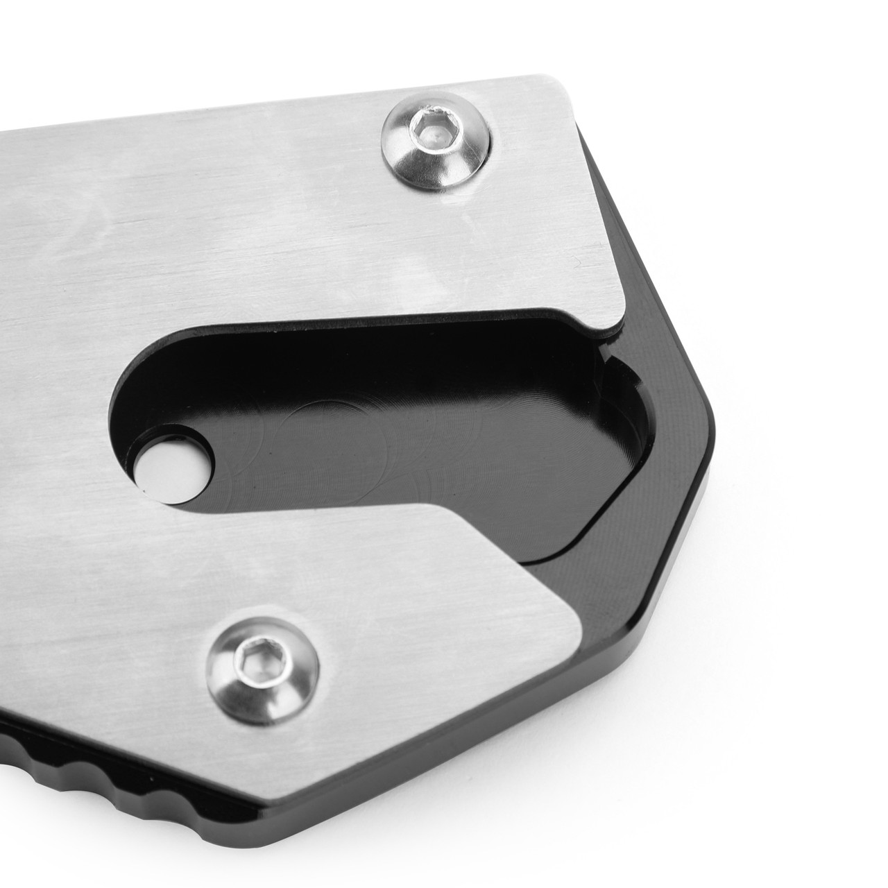 CNC Side Stand Kickstand Pad Extension Plate For SUZUKI V-STROM 650 DL650 12-19 650 XT 17-19 Black
