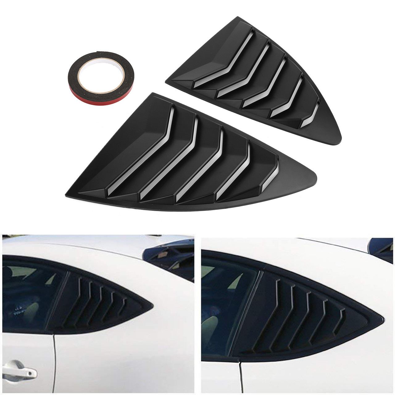 Side Window Louver For Scion FRS BRZ Toyota 86 GT86 AE86 13-18 Black