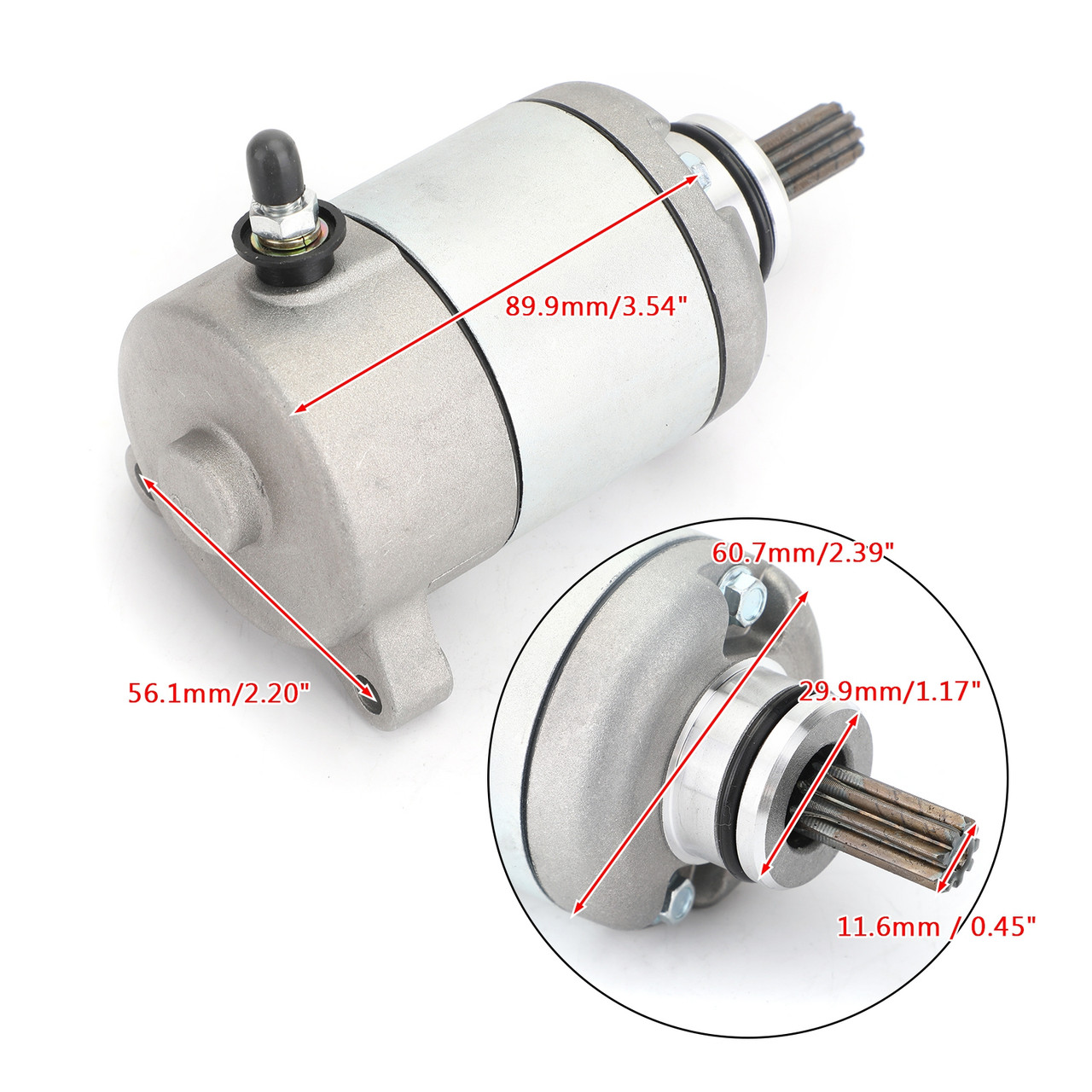 Starter For Honda CBR125 CBR125R JC50 2011-2018 Silver