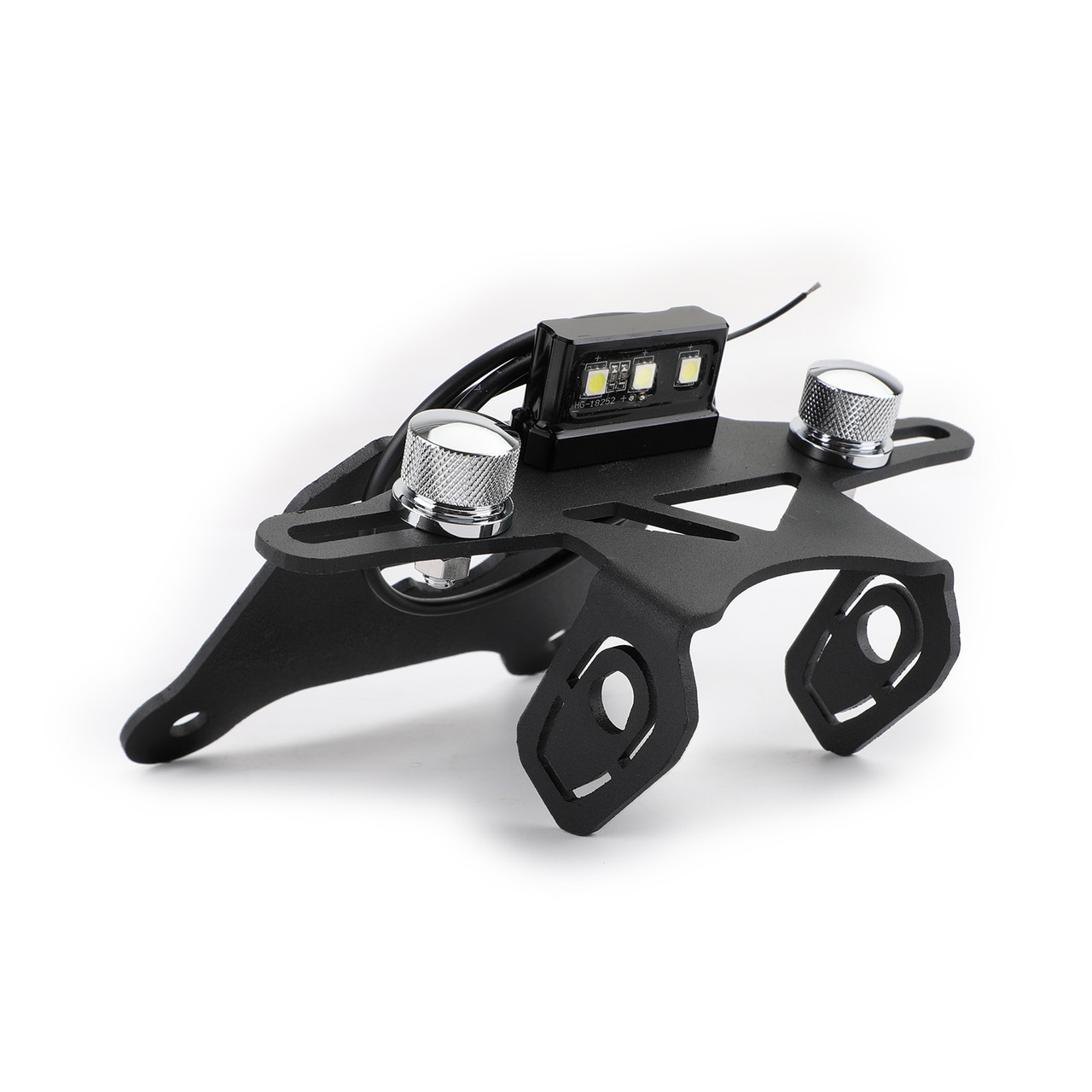 Rear License Plate Mount Holder W/Led For Kawasaki Z900RS 18-19 Black