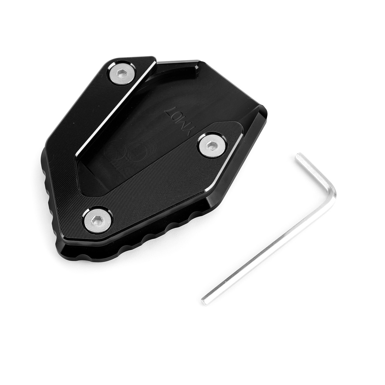 Kickstand Side Stand Extension Pad For YAMAHA MT-07 FZ-07 TRACER 700 14-19 Black