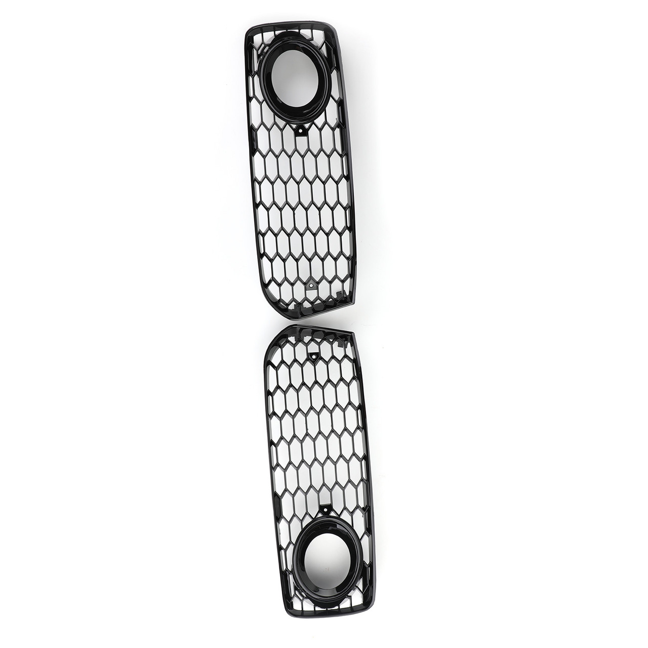 2X Honeycomb Fog Light Grilles Trim For Audi A5 S-Line S5 B8 RS5 2008-2012 Black