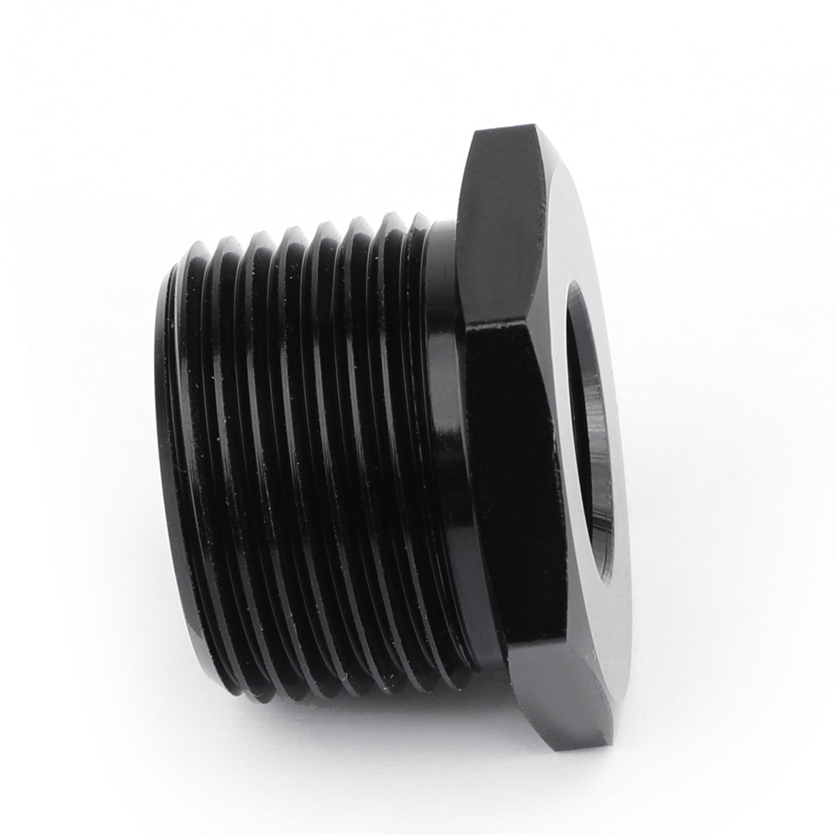 5/8-24 To 3/4 Npt Threaded Oil Filter Adapter Anodized Connector Black