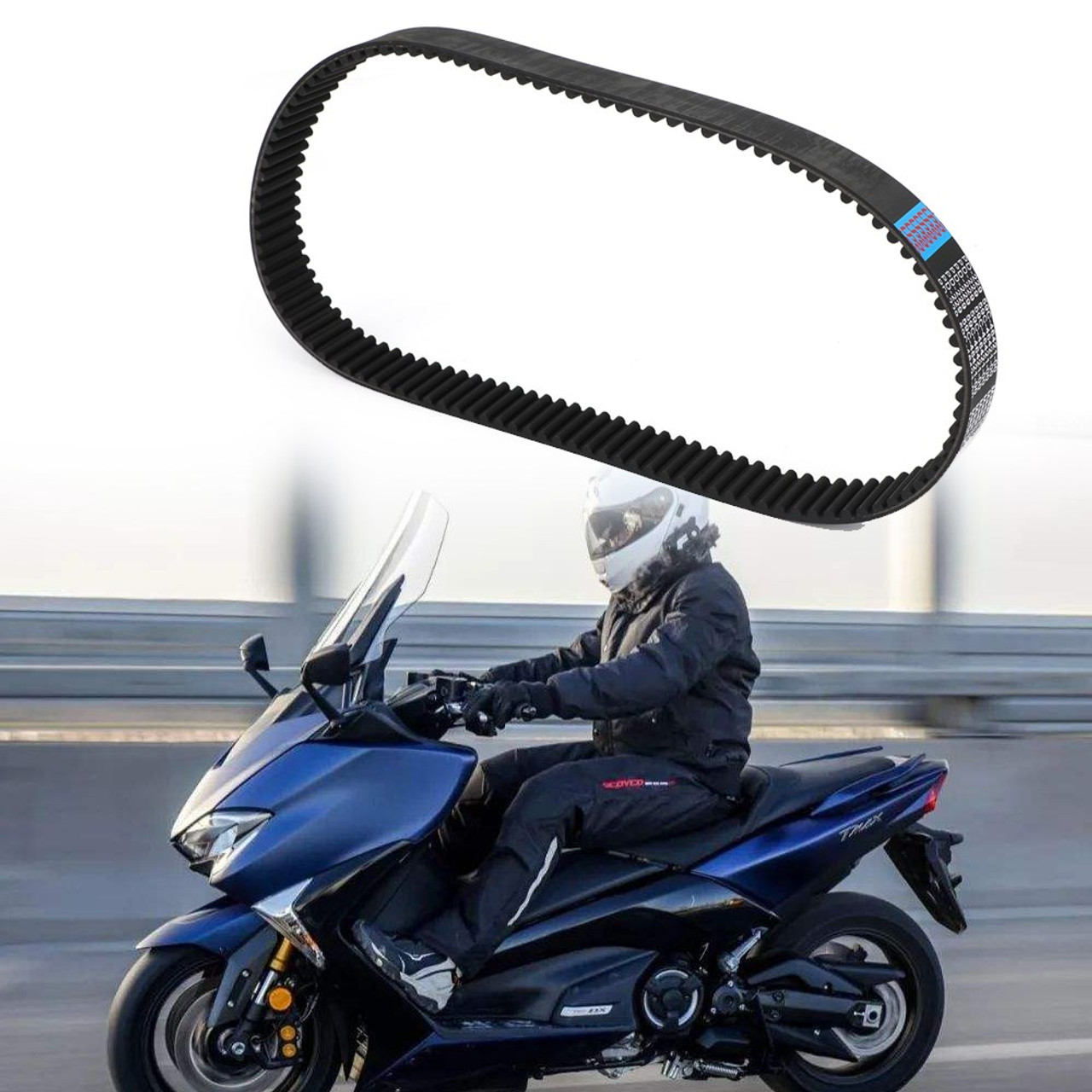 External Final Transmission Belt For Yamaha XP530 T-MAX 530 12-16 59C-46241-00 Black