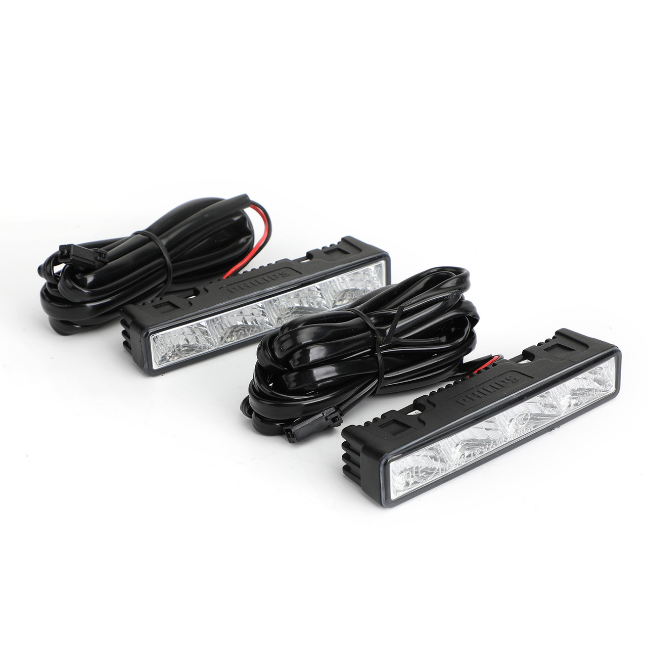 Pair Philips Universal 4LED Daytime Running Light DayLight 6000K 12820WLEDX1