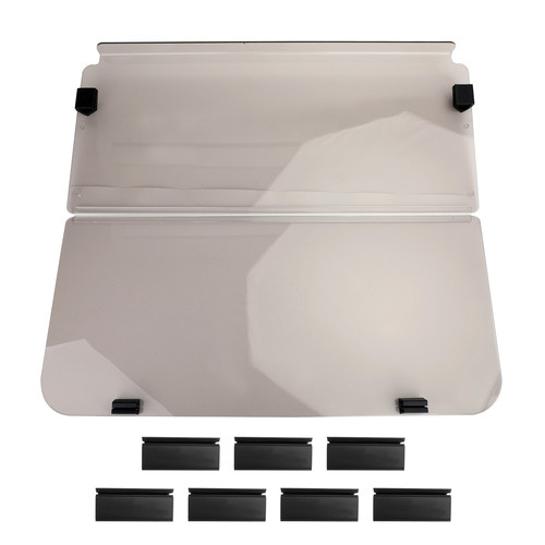 Folding Acrylic Golf Cart Windshield For Club Car DS Fold Down 1982-2000 Smoke