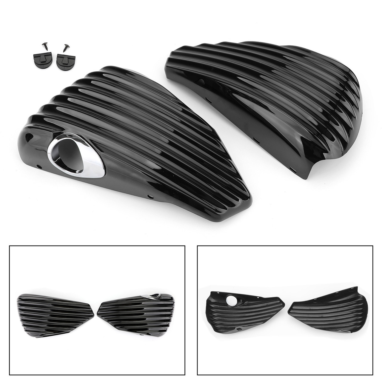 Left&Right Battery Side Cover For Harley Sportster XL883 XL1200 48