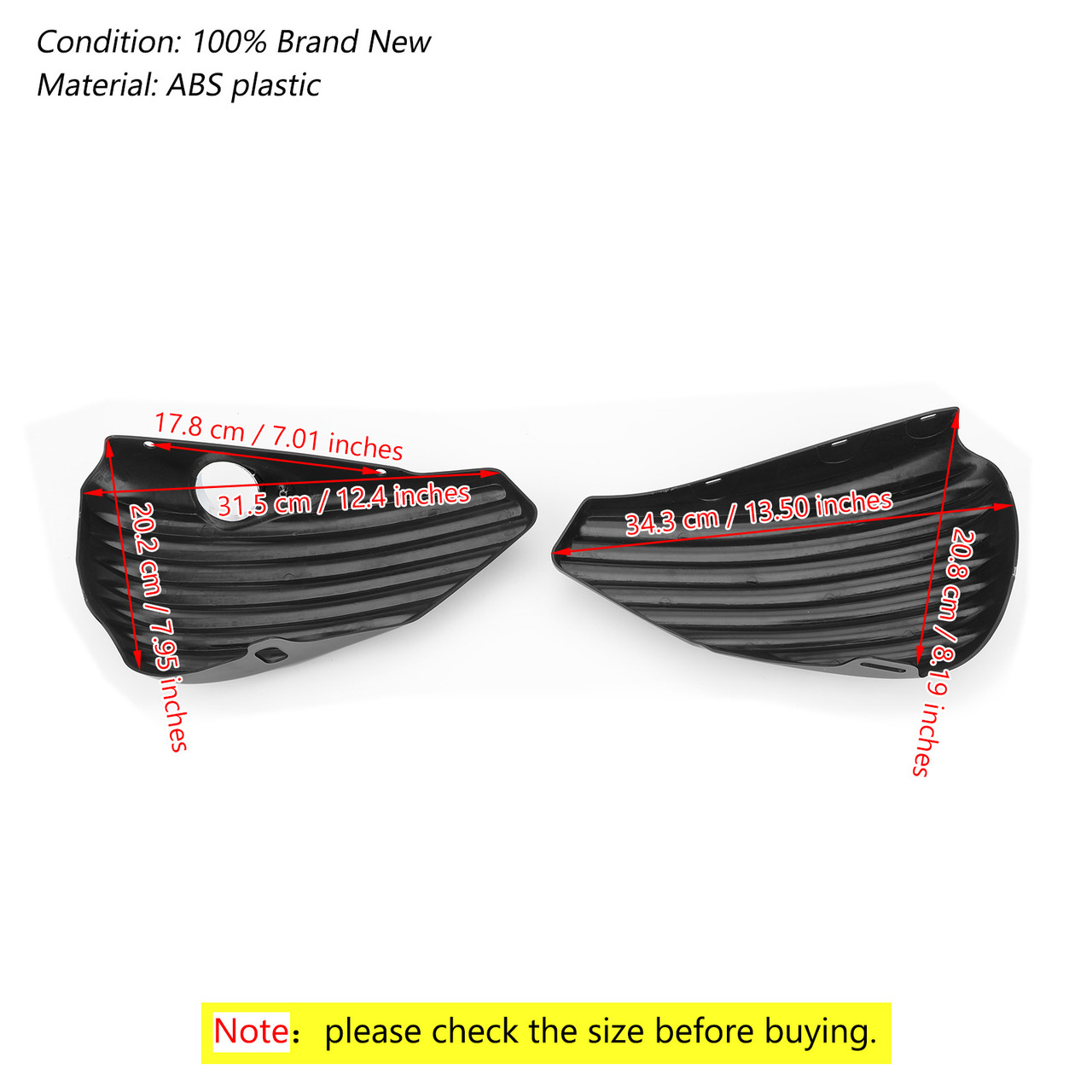 Left&Right Battery Side Cover For Harley Sportster XL883 XL1200 48 72 04-13 Black