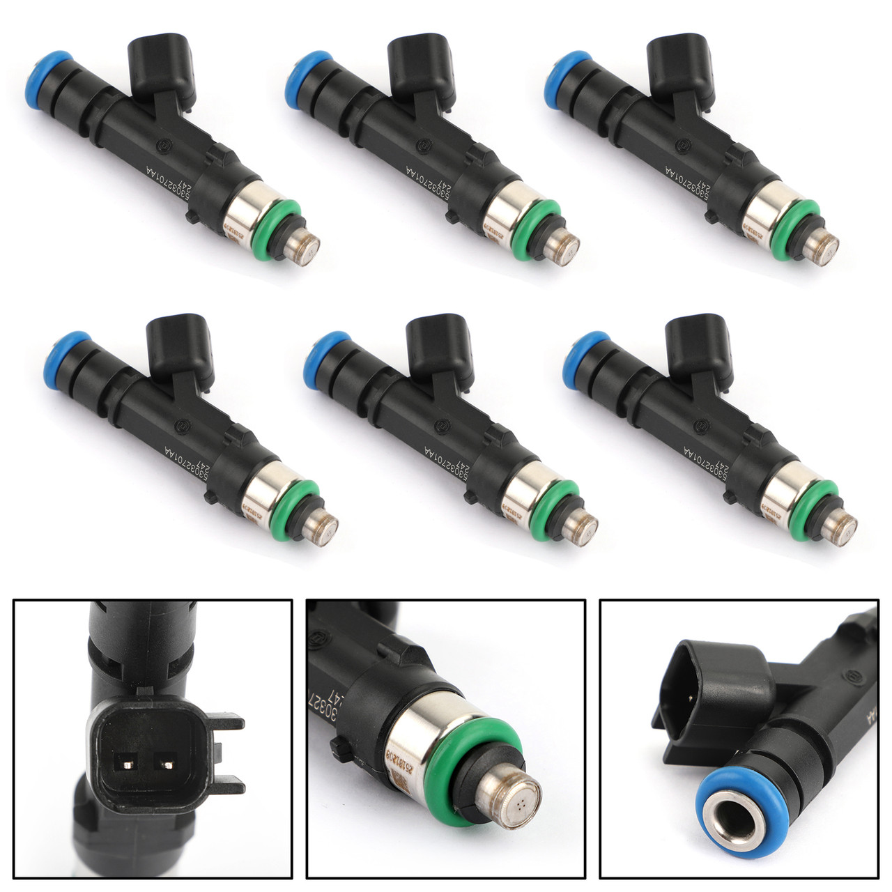 6Pcs Fuel Injectors For Dakota 04-10 Durango 04-09 Nitro 07-11 Ram 1500 04-12 Black