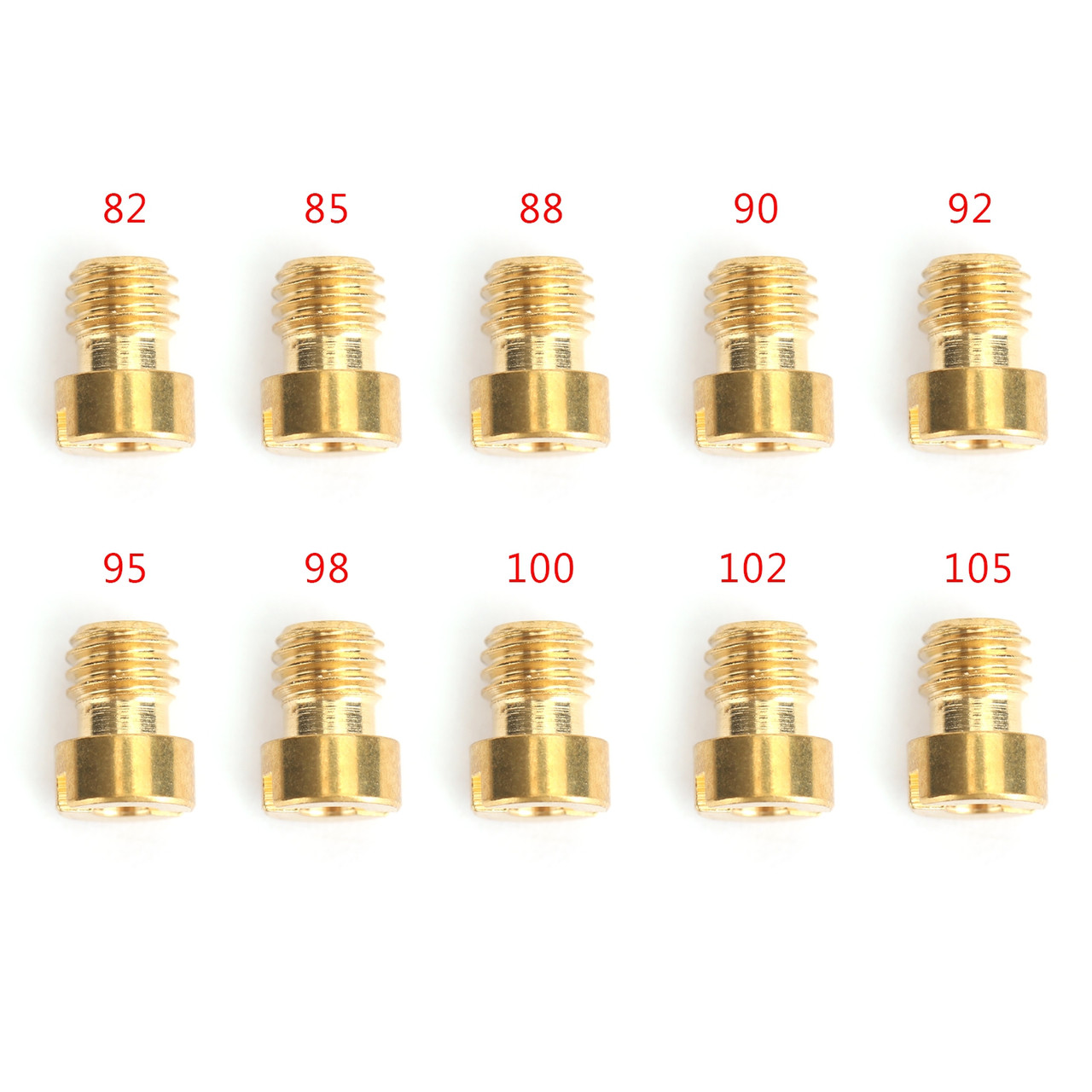 10 Sizes Round Head Main Jet Kit 82-105 for Motorcycle Scooter