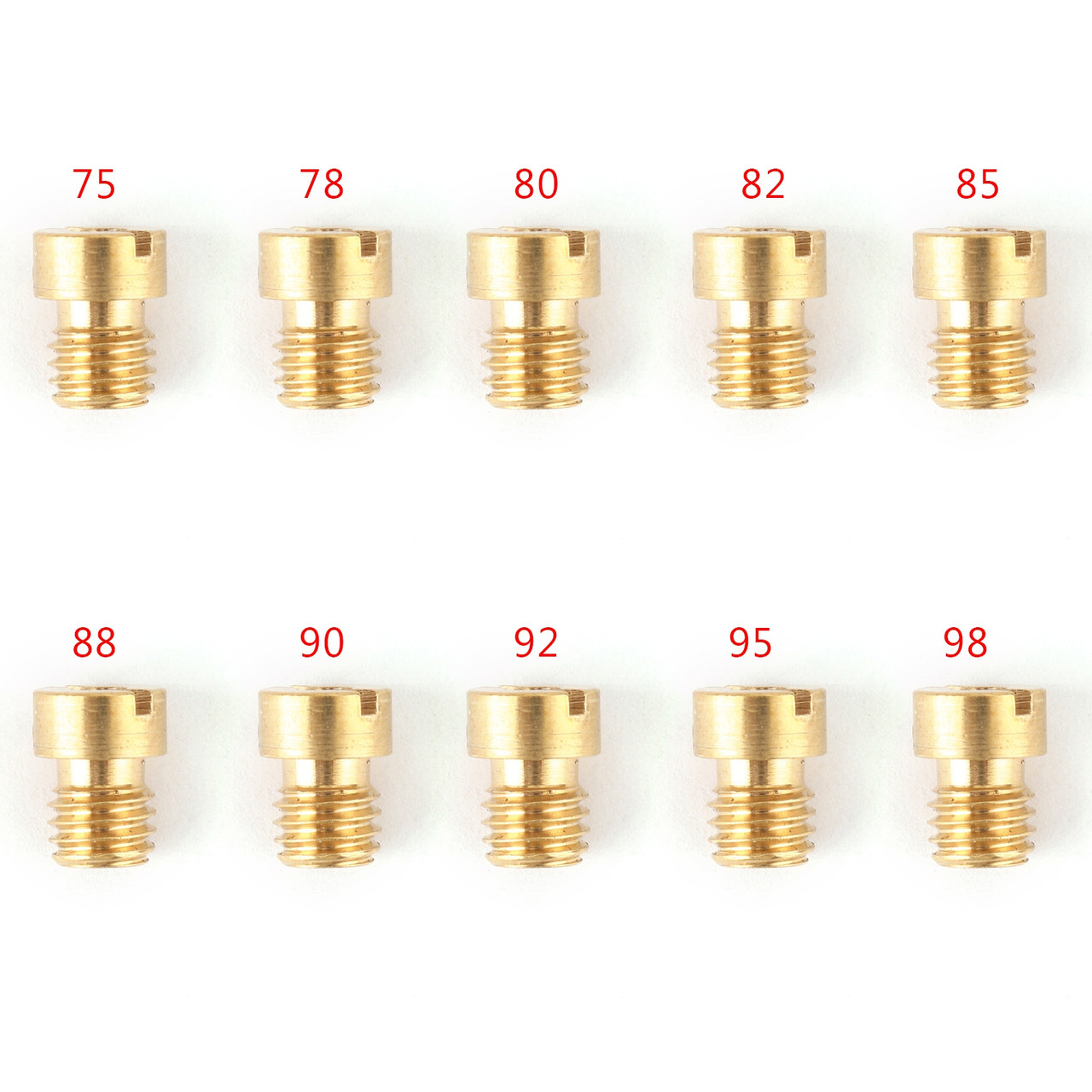 10PCS 5MM Carburettor Main Jets Nozzle Set For Dellorto Carburetor 75-98 Carb