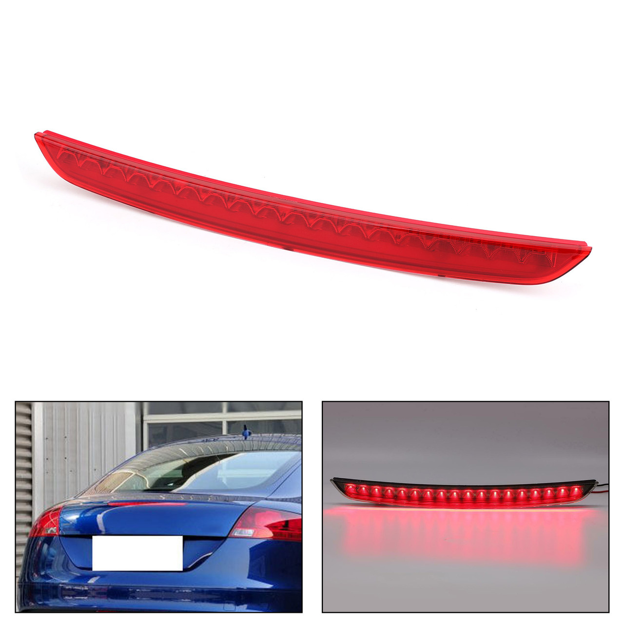 Rear LED Third 3RD Brake Light Stop Lamp For Audi MK2 TT 2007-2014 Red