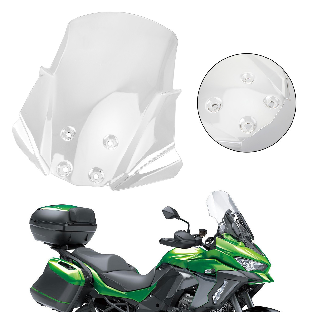 Windshield Windscreen For Kawasaki Versys-X300 2017-2019 Clear