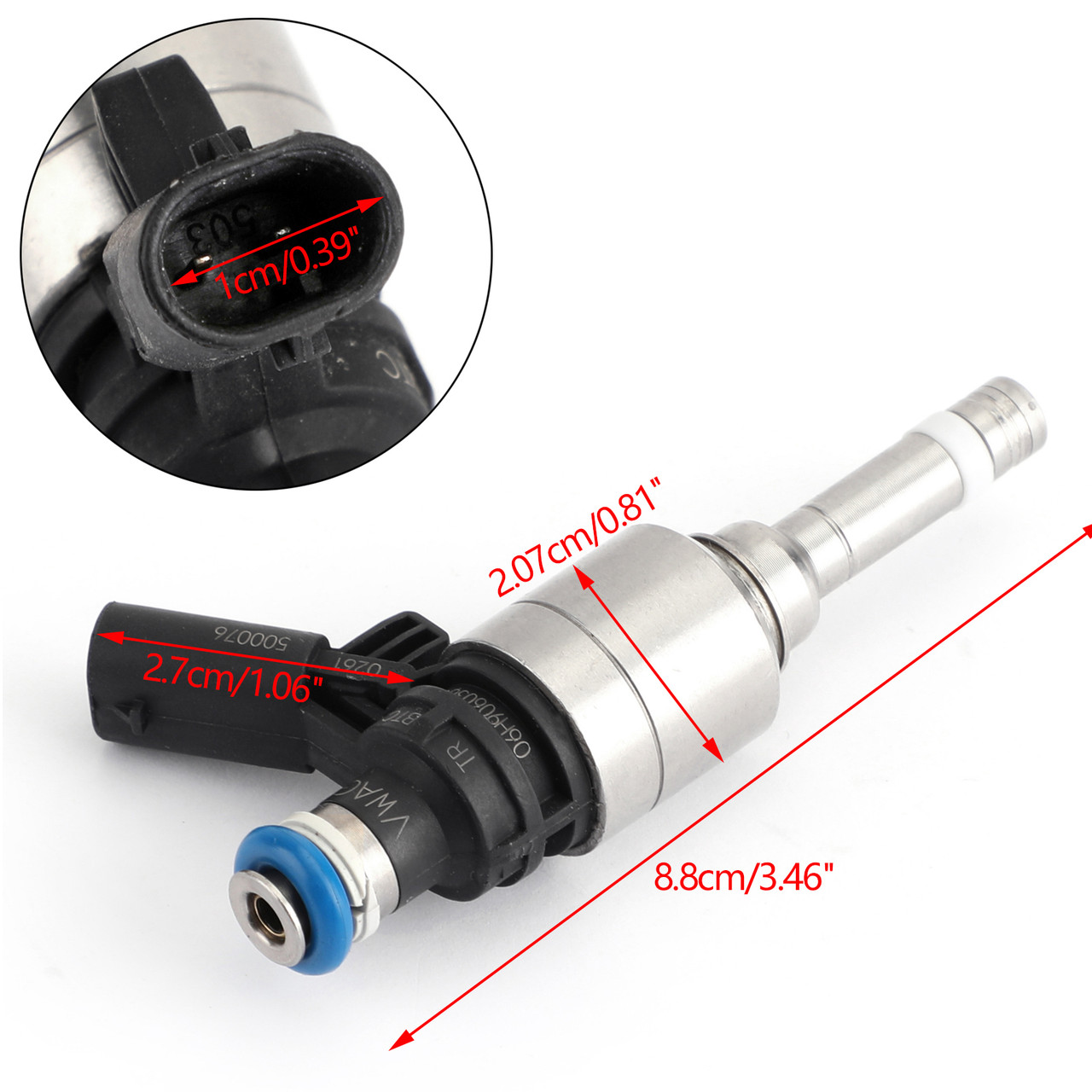 4x Fuel Injectors For Volkswagen Passat 2.0L 08-10 Jetta 08-13 GTI 08-14 Tiguan CC 09-14 Beetle 12-13 Silver