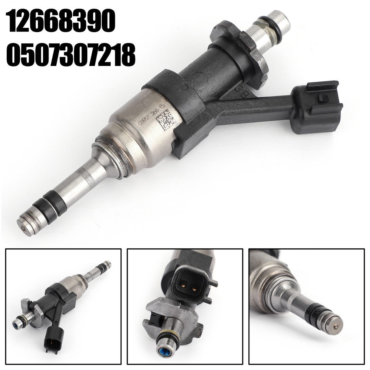 Fuel Injectors 12668390 For GMC Sierra 1500 5.3L 4.3L 14-17 Yukon 5.3L 15-17 Silver