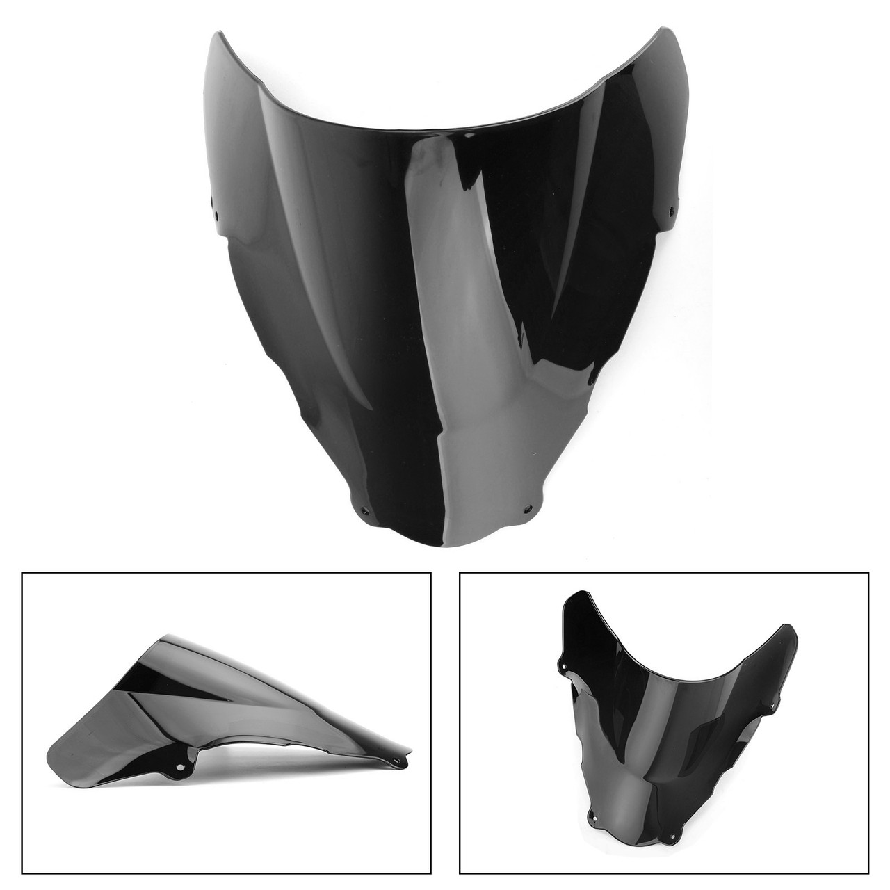 ABS Windshield Windscreen Wind Shield Protector For Suzuki SV400 SV650 99-02 Black