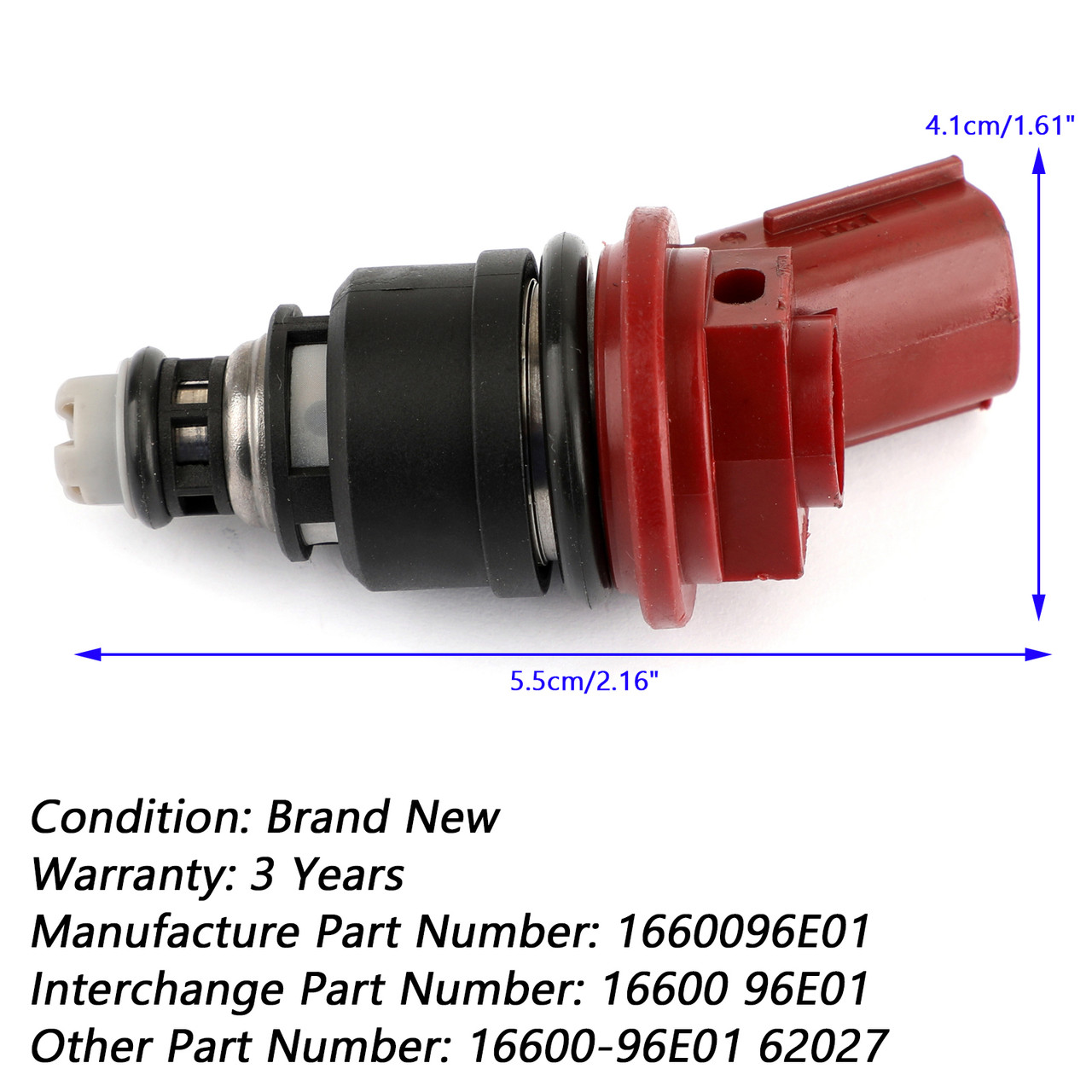 Fuel Injector For Infiniti I30 96-99 Nissan Maxima 92-99 1660096E01 Brown