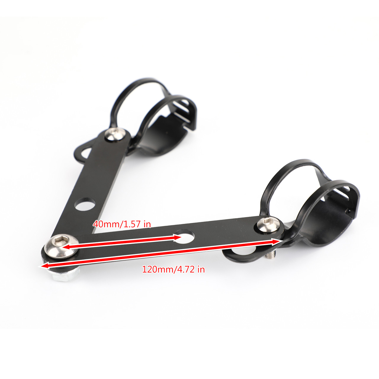 41mm-51mm Fork Headlight Mount Bracket Universal Motorcycle Head Lamp Holder Adapter Black