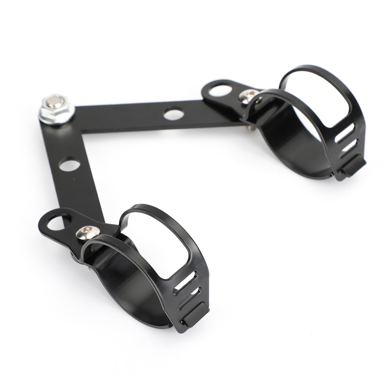 41mm-51mm Fork Headlight Mount Bracket Universal Motorcycle Head Lamp Holder Adapter Black