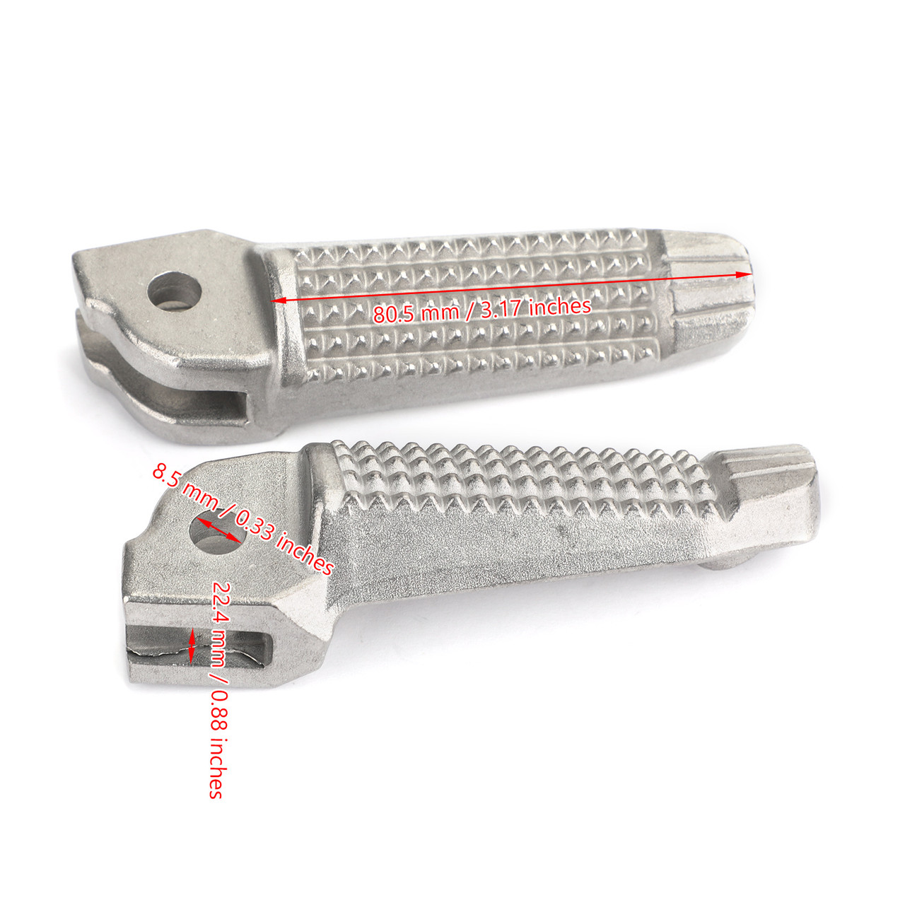 Front Footrests Foot Peg for BMW F800R 05-19 K1300S K1300R 07-15 K1200S 03-08 K1200R 04-08 K 1200 R Sport 06-08 Silver