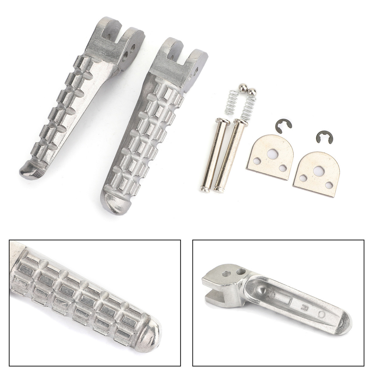 Rear Footrests Foot Peg for Ducati Ducati Monster 696 796 09-14 1100 09-10 EVO 12-13 Multistrada 07-09 Monster 620 06 797 17-19 Scrambler Icon Full Throttle 16-17 Silver