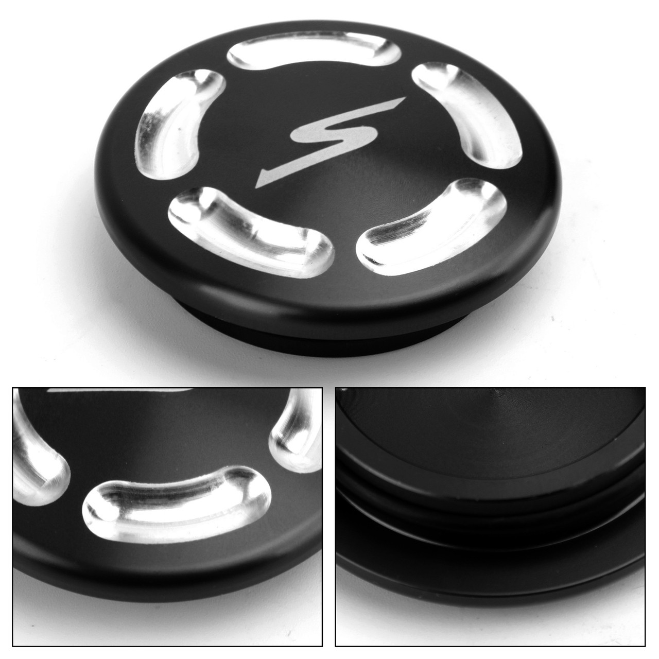 Billet Aluminum Hole Frame Plug Cap For Kawasaki EN650 VULCAN S 650 15-19 Black