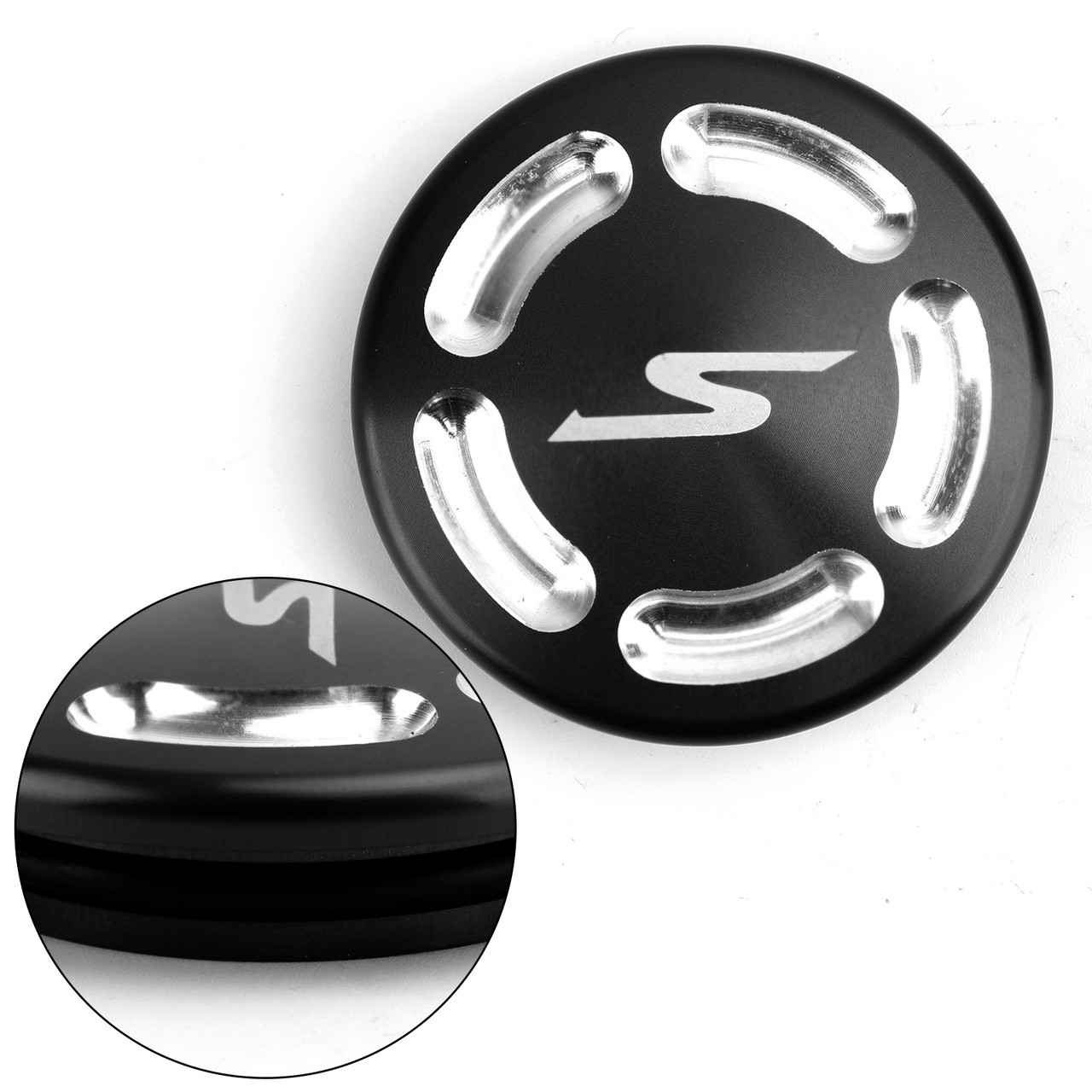 Billet Aluminum Hole Frame Plug Cap For Kawasaki EN650 VULCAN S 650 15-19 Black