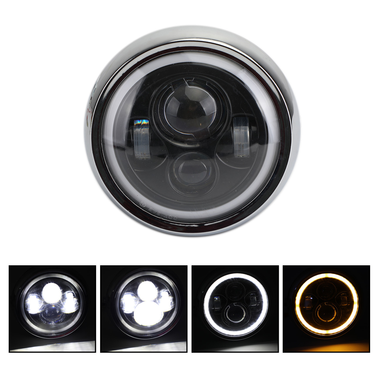 7 Inch LED Headlight High/Low + DRL For Motorcycle Dyna Cafe Racer Bobber 7 Inch LED Headlight High/Low + DRL For Motorcycle Dyna Cafe Racer Bobber